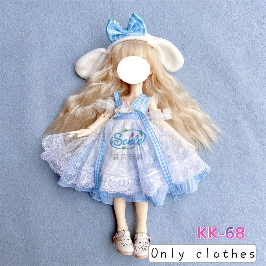 Pretty KK Dress Princess Clothes for 30cm 1/6 Bjd DIY Doll Dress Up Clothing Dolls Skirt Cute Casual Suit Socks Toy Accessories