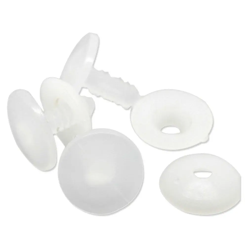 50set Size20x20mm 15x15mm White Plastic Doll Joints Dolls Accessories For Toys Teddy Bear Making DIY Crafts