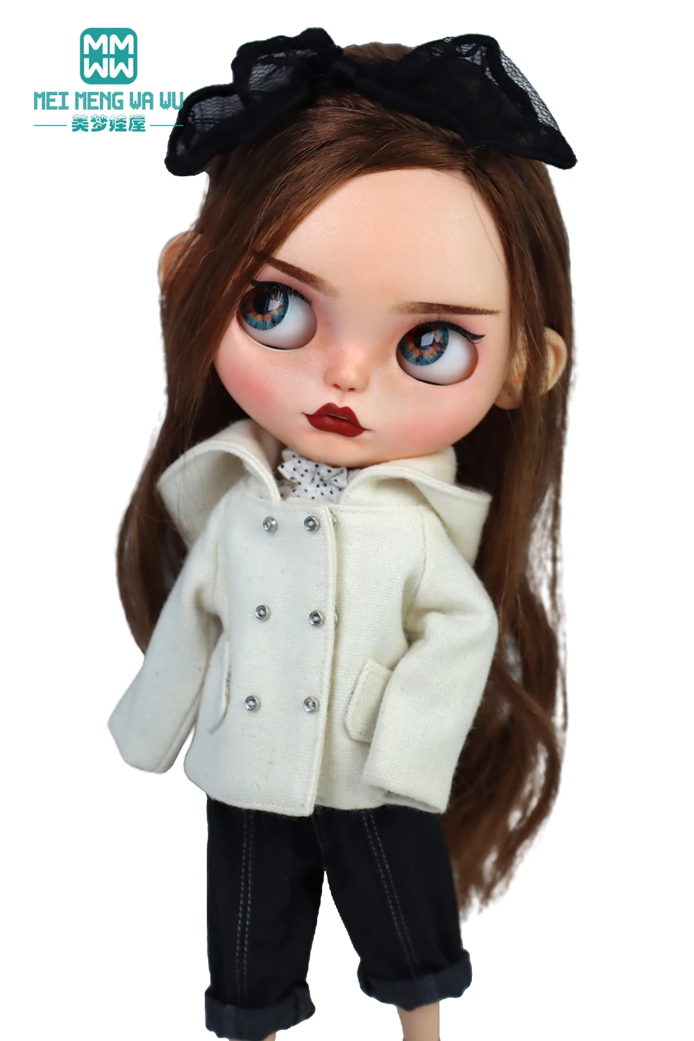 Blyth Doll Clothes Azon OB22 OB24 Fashion Wool Jacket Coat Sweater Jeans Doll Accessories