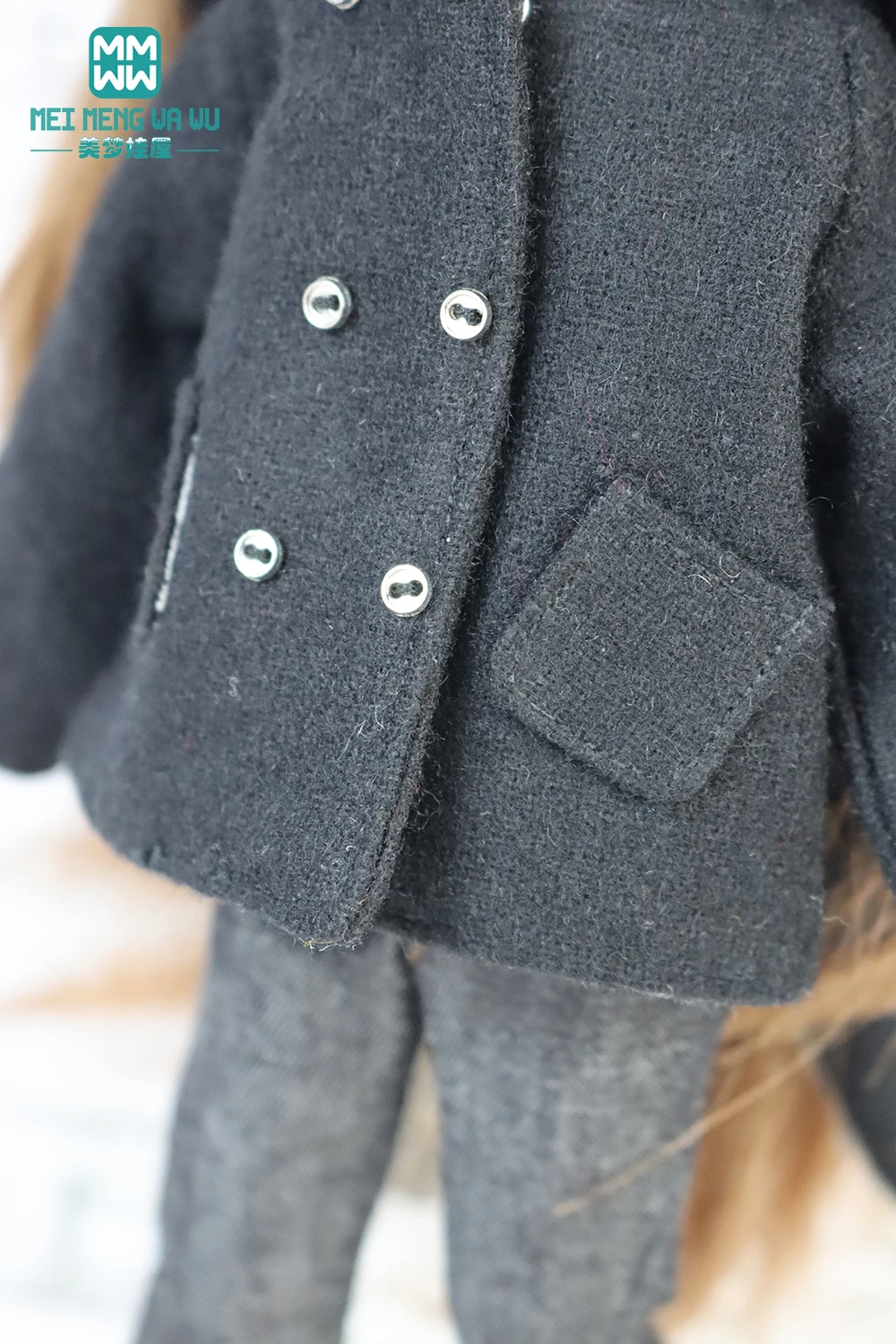 Blyth Doll Clothes Azon OB22 OB24 Fashion Wool Jacket Coat Sweater Jeans Doll Accessories