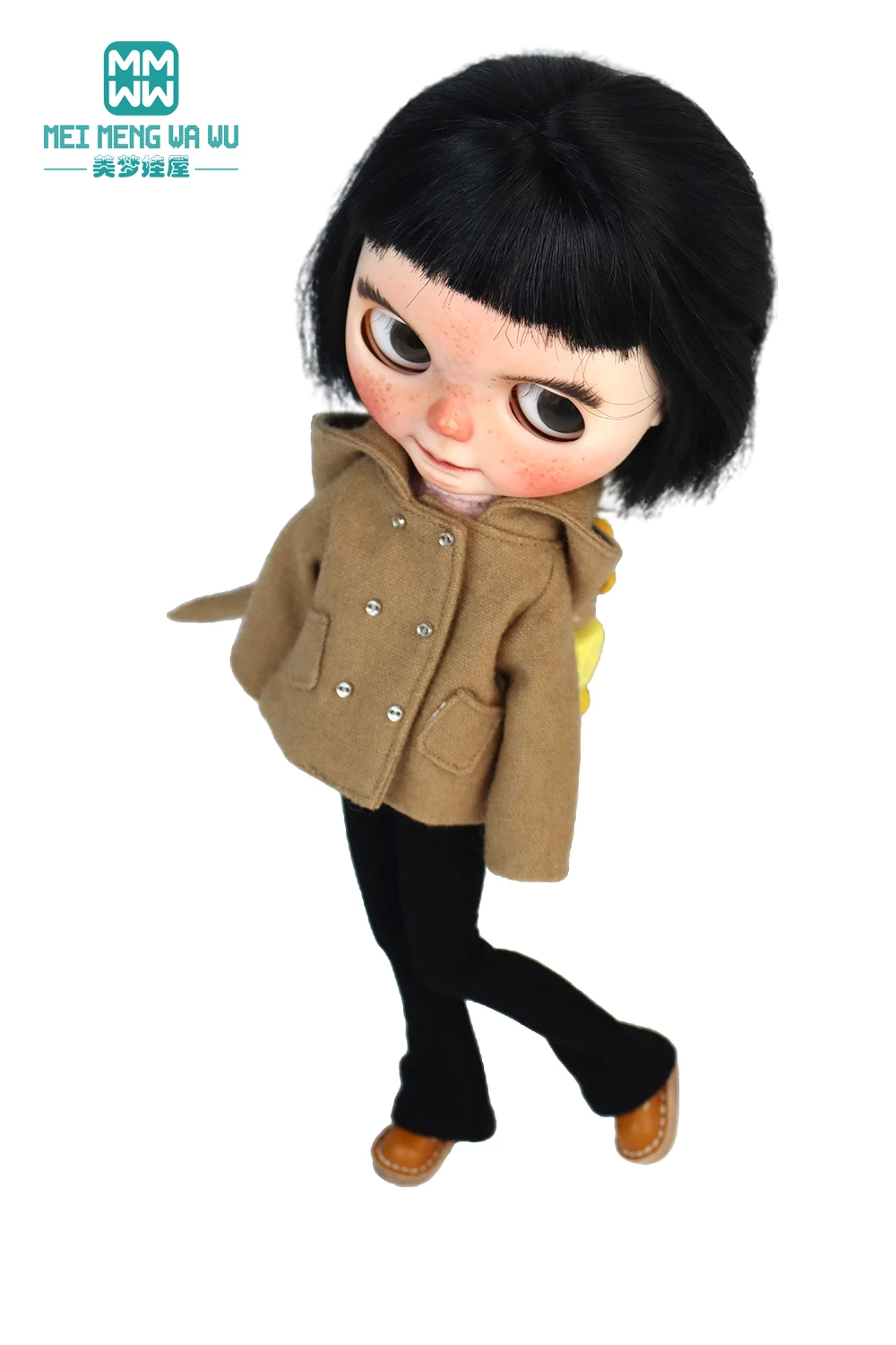 Blyth Doll Clothes Azon OB22 OB24 Fashion Wool Jacket Coat Sweater Jeans Doll Accessories