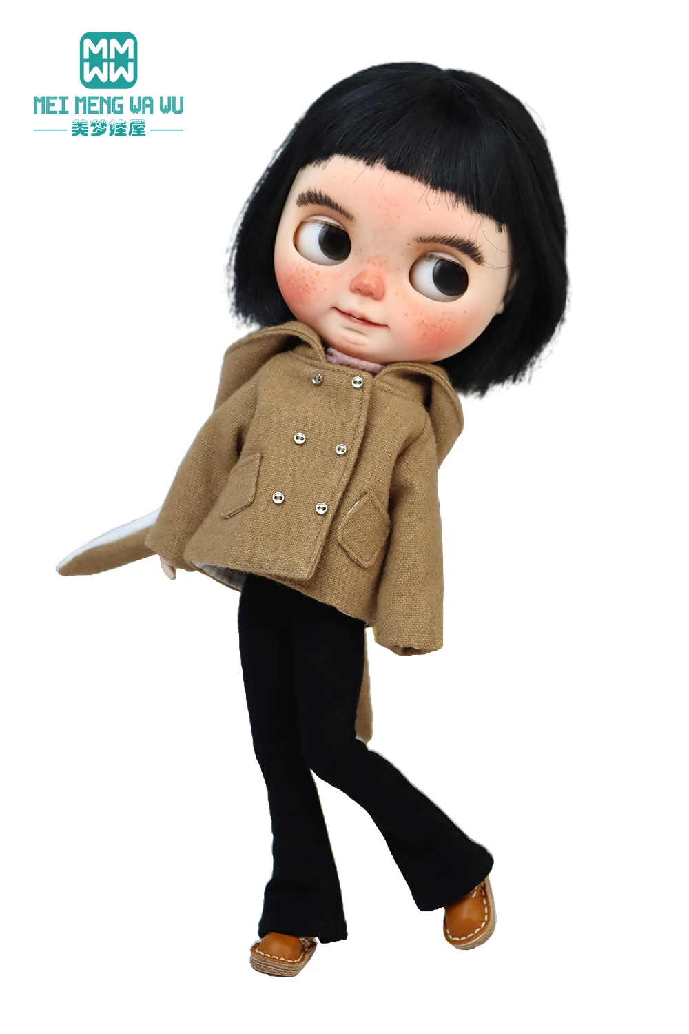 Blyth Doll Clothes Azon OB22 OB24 Fashion Wool Jacket Coat Sweater Jeans Doll Accessories