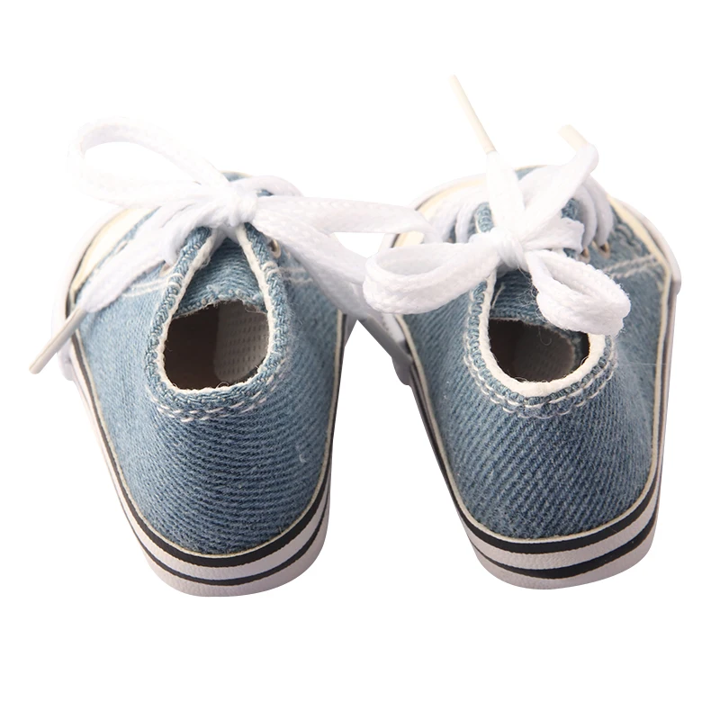 American 18 Inch Girl Doll Canvas Shoes 7cm Fashion Lines, Flowers Sneakers Boots For 43cm Baby New Born& DIY Russia,OG Doll Toy