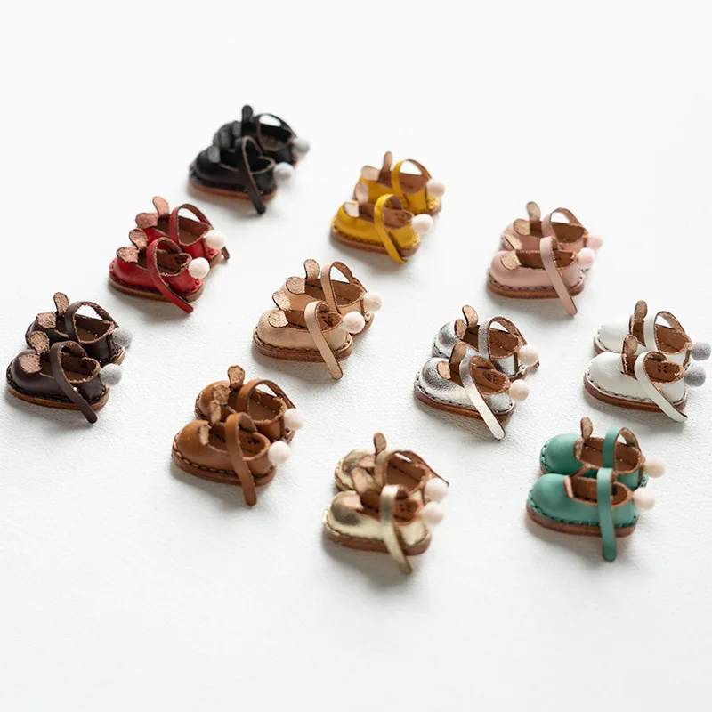 Ob22 Cow Leather Shoes Ob24 Rabbit Ears Shoes Cute Blyth Magnet Buckle Shoes For Licca Azones Ob24 Ob22 Doll Body