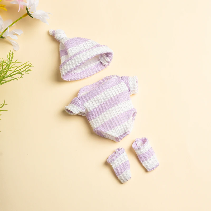 Dolls Clothes for 20cm Baby Dolls DIY Doll Accessories for 20cm Dolls Sweater Jumpsuite Clothes for Mini Reborn Baby Dolls