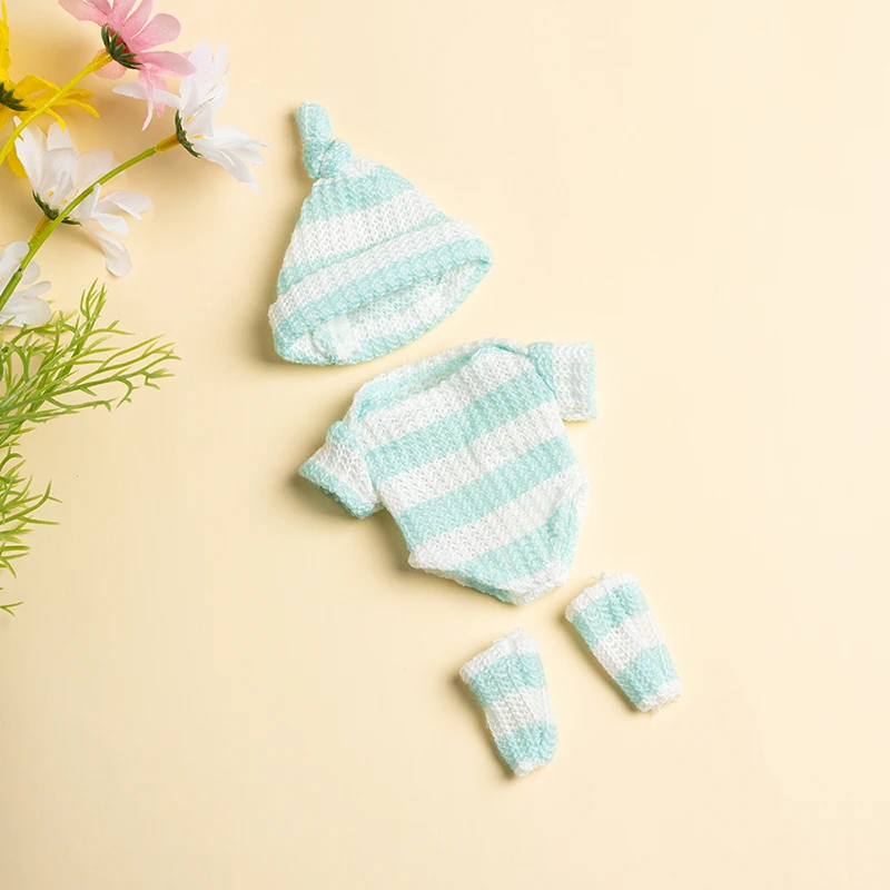 Dolls Clothes for 20cm Baby Dolls DIY Doll Accessories for 20cm Dolls Sweater Jumpsuite Clothes for Mini Reborn Baby Dolls