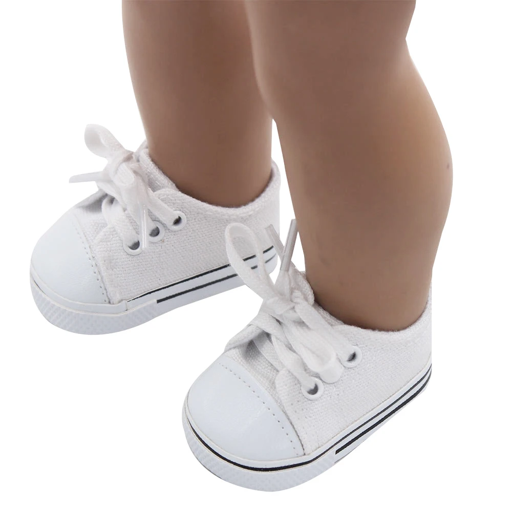 7cm Flower Canvas Clothes Doll Shoes Sunglasses Bag Sneakers Fit For 18 Inch American&43cm Baby New Born Girl,OG 1/3 Dolls Toy