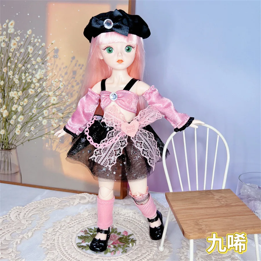 Beautiful Cute 30cm Princess Doll or Repalce Clothes Accessories 1/6 Bjd Doll Kids Girls Doll Toy Christmas Birthday Gift