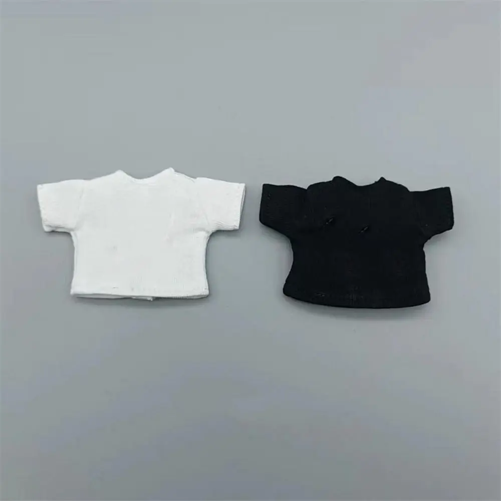 Fashion Doll Clothes For 1/11 OB11 Dolls Denim Trousers For 1/12 Bjd/GSC Doll T-shirt Mini Cute Doll Pants DIY Doll Accessories