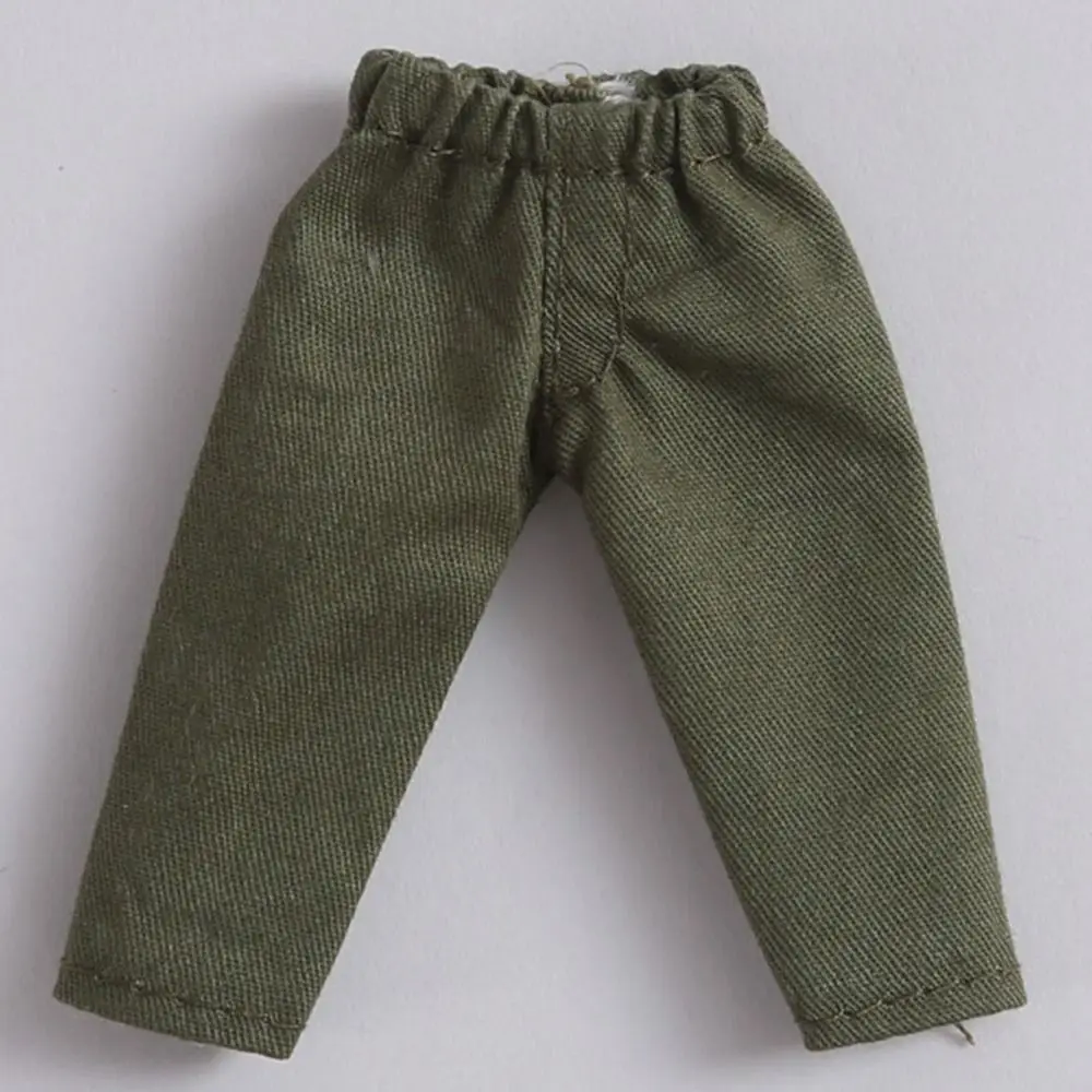 Fashion Doll Clothes For 1/11 OB11 Dolls Denim Trousers For 1/12 Bjd/GSC Doll T-shirt Mini Cute Doll Pants DIY Doll Accessories