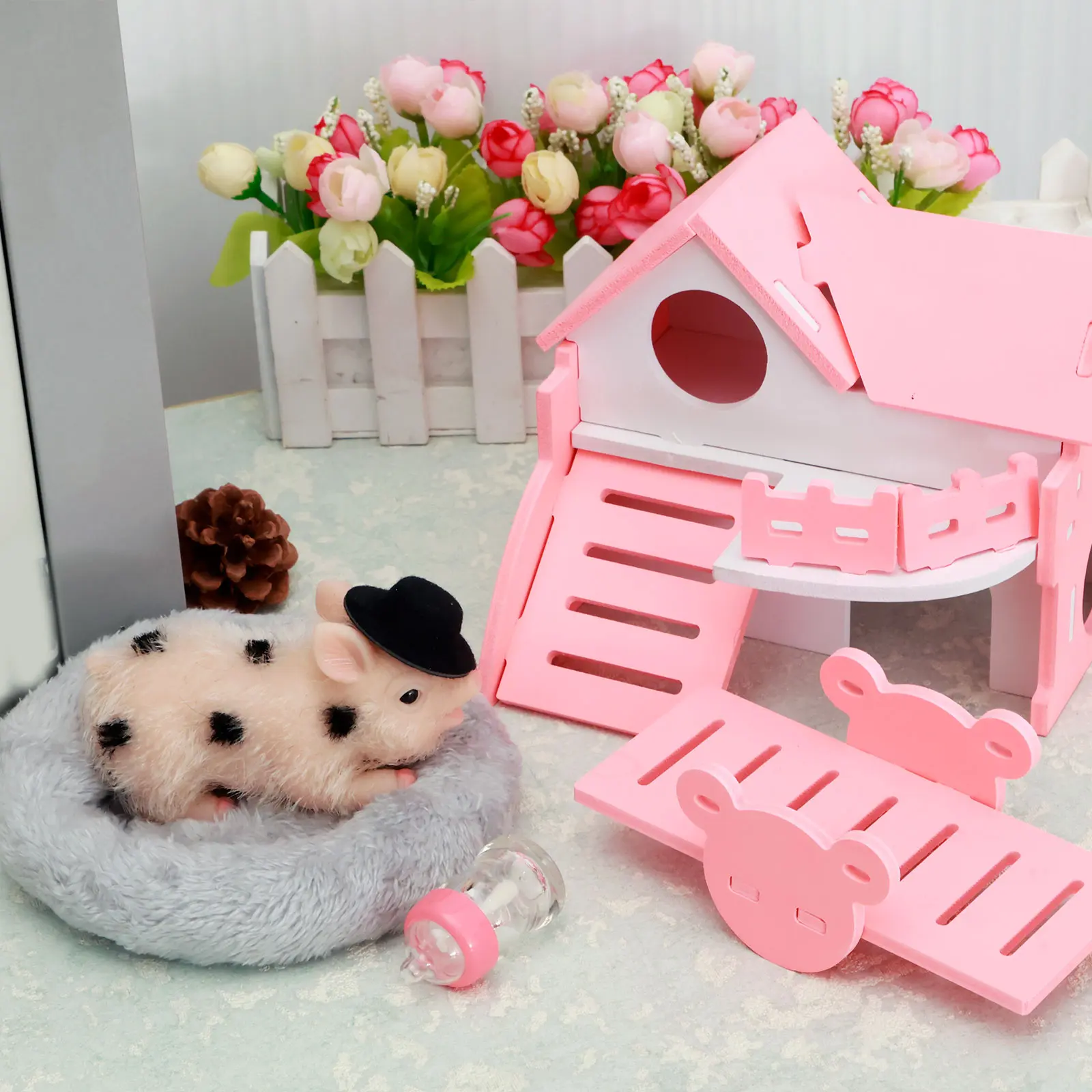 Silicone Pig Doll Toy Mini Soft Realisitc Pig Doll Baby Early Educational Toy Gift Cute Lifelike Piglet Doll Decompression Toys