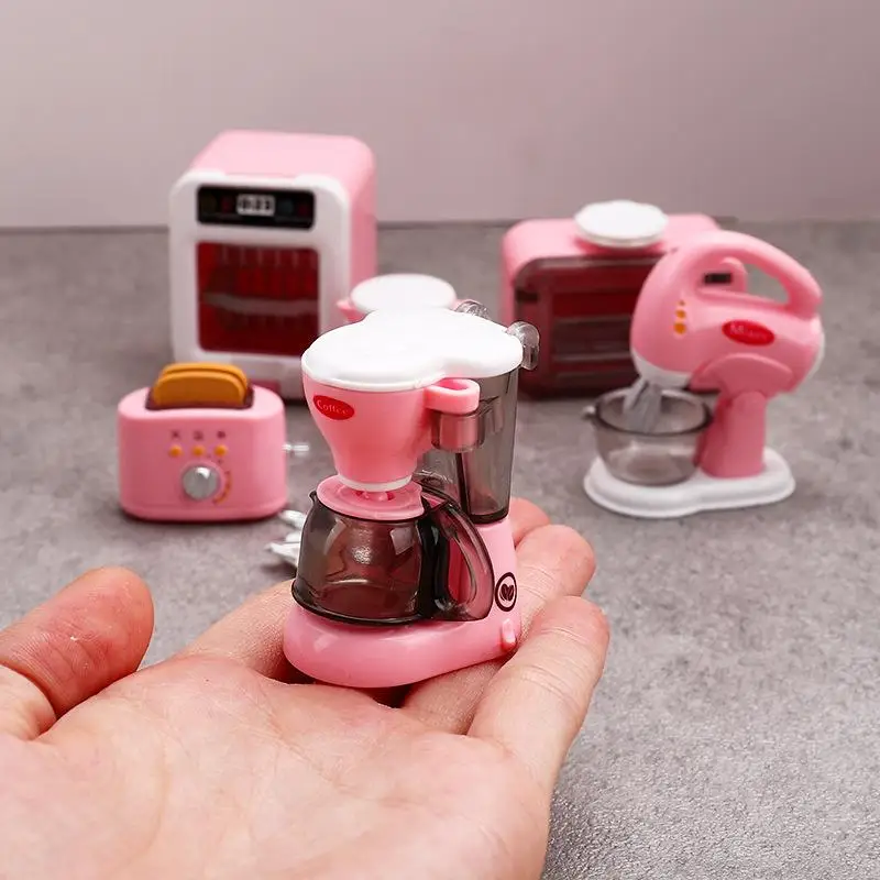 1Set Coffee Machine Egg Beater Home Appliances Decor Toy Doll House Accessories