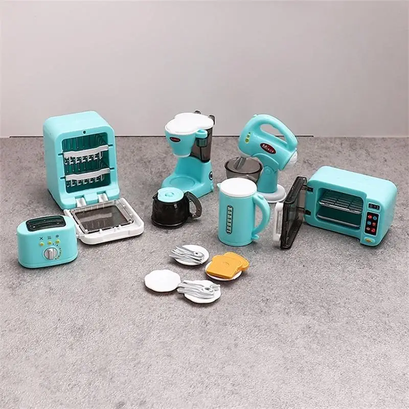 1Set Coffee Machine Egg Beater Home Appliances Decor Toy Doll House Accessories
