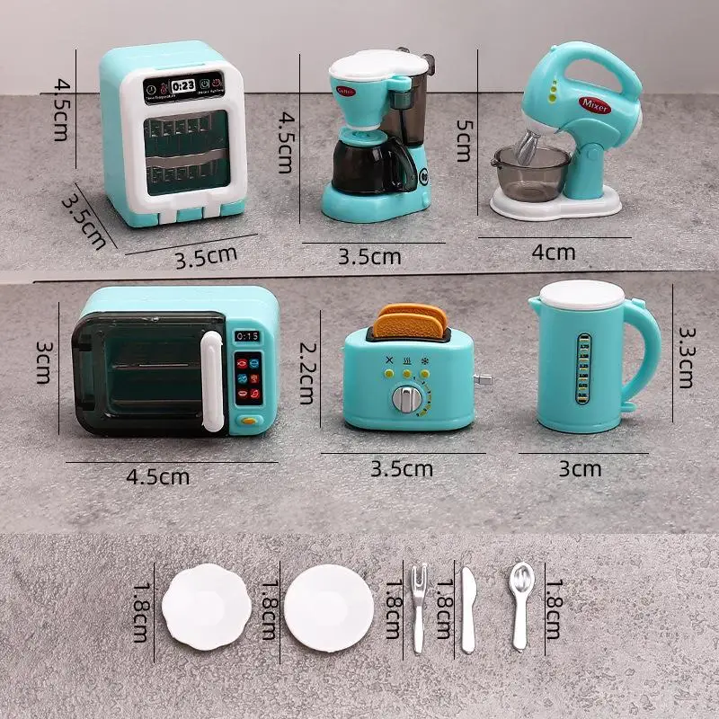 1Set Coffee Machine Egg Beater Home Appliances Decor Toy Doll House Accessories