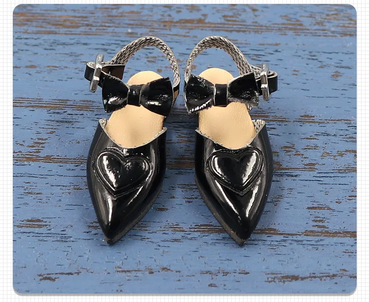 2.5cm Doll Shoes Ob24 22 Doll Noble Bow High Heels Pointed Toe Shoes For Blythes Licca Azones Ob24 Ob22 Fr Doll Body