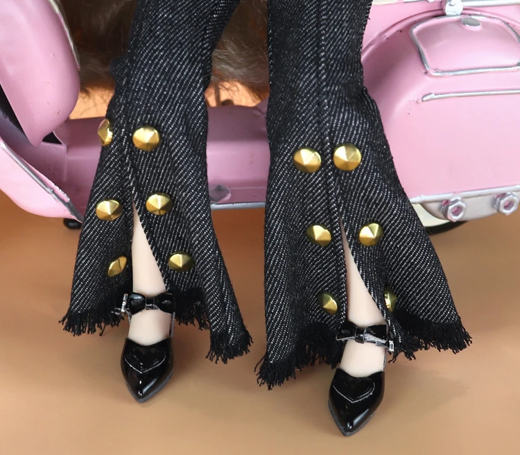 2.5cm Doll Shoes Ob24 22 Doll Noble Bow High Heels Pointed Toe Shoes For Blythes Licca Azones Ob24 Ob22 Fr Doll Body