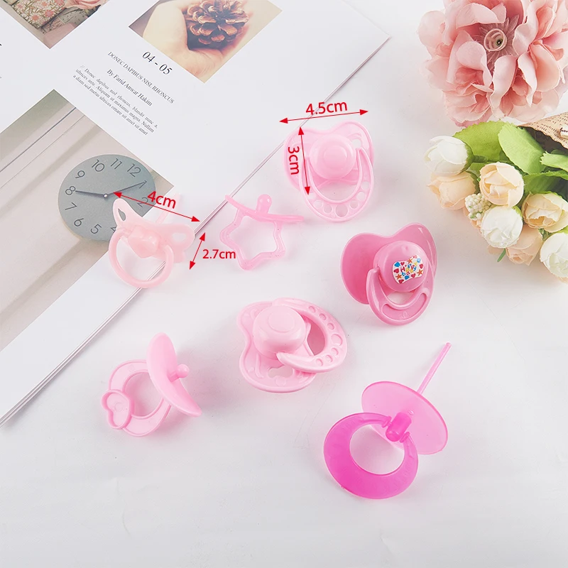 2Pcs/Lot Pink Doll Pacifier Doll Play House Supplies Dummy Nipples Diaper Pants Wear For New Reborn Baby Dolls Kids Toy