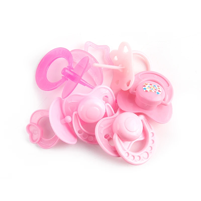 2Pcs/Lot Pink Doll Pacifier Doll Play House Supplies Dummy Nipples Diaper Pants Wear For New Reborn Baby Dolls Kids Toy