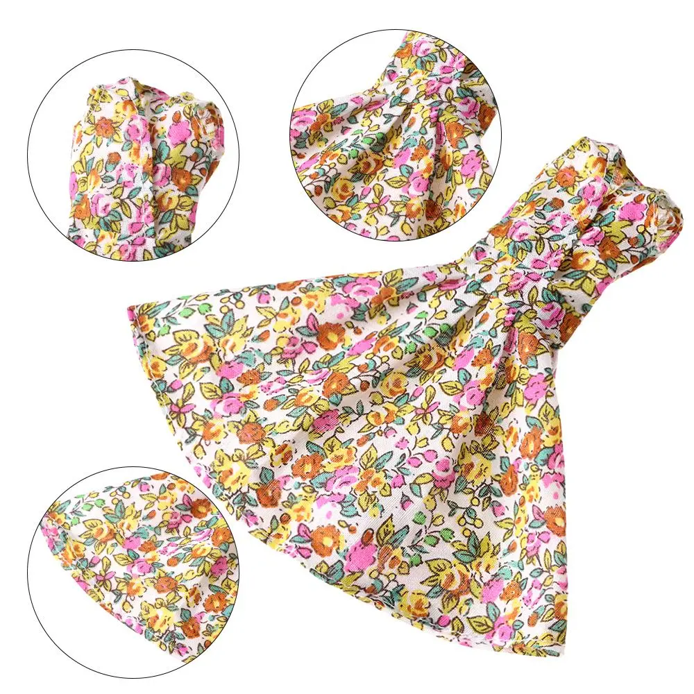 Fashion Doll Dress Girl Floral Clothes Handmade Doll Floral Dresses For 30cm Doll Accessories