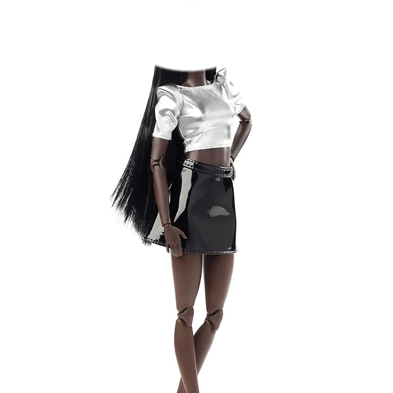 1/6 Doll Clothes Fashion Mix Leather Style for 12 inch Fashion Doll Outfits Set Handmade 30cm Doll Clothing Accessories