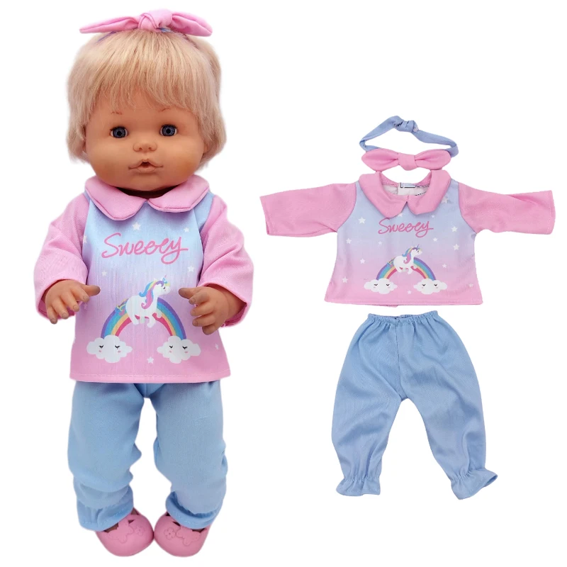 16 Inch Reborn Baby Doll Clothes for 35cm Nenuco Ropa Y Su Hermanita Doll Romper Accessories