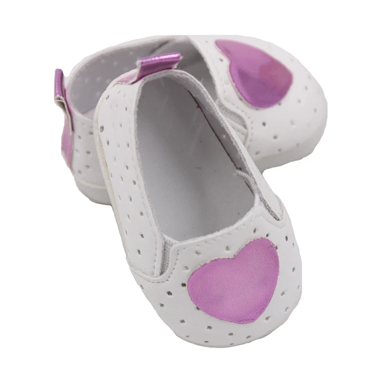 Canvas Cloth 7cm Shoes For 18 Inch American And 43cm New Born Baby Doll Shoes Clothes Accessories For Our generation Girl Dolls