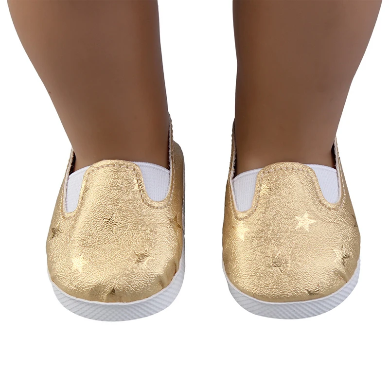 Canvas Cloth 7cm Shoes For 18 Inch American And 43cm New Born Baby Doll Shoes Clothes Accessories For Our generation Girl Dolls