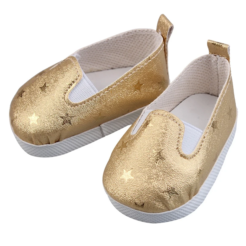 Canvas Cloth 7cm Shoes For 18 Inch American And 43cm New Born Baby Doll Shoes Clothes Accessories For Our generation Girl Dolls