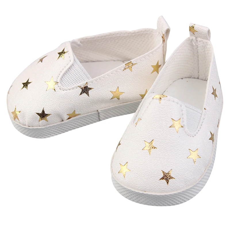 Canvas Cloth 7cm Shoes For 18 Inch American And 43cm New Born Baby Doll Shoes Clothes Accessories For Our generation Girl Dolls