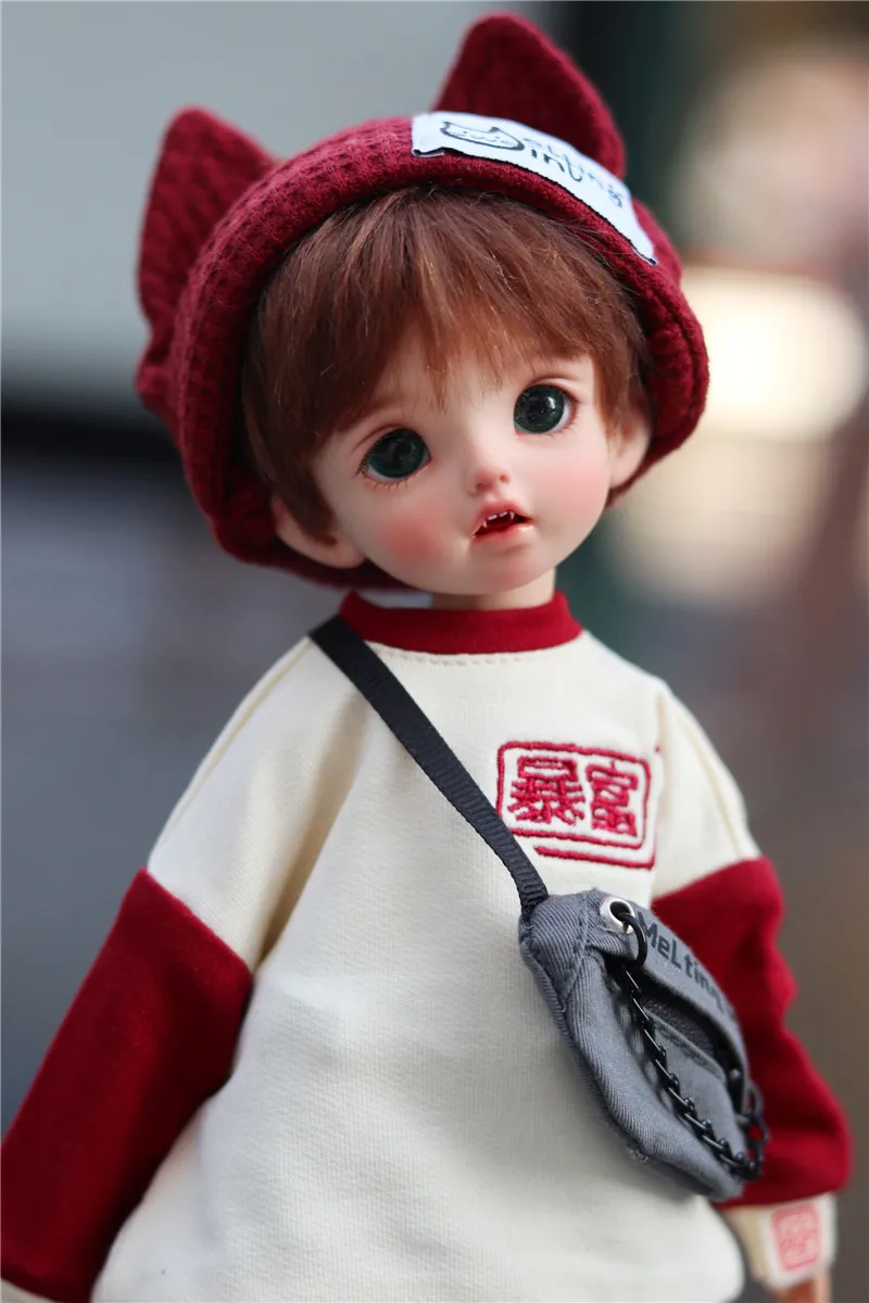 BJD doll Clothes Suitable for 1/4, 1/6, MDD Bear Sister Hoodie Tops Bjddoll Accessories
