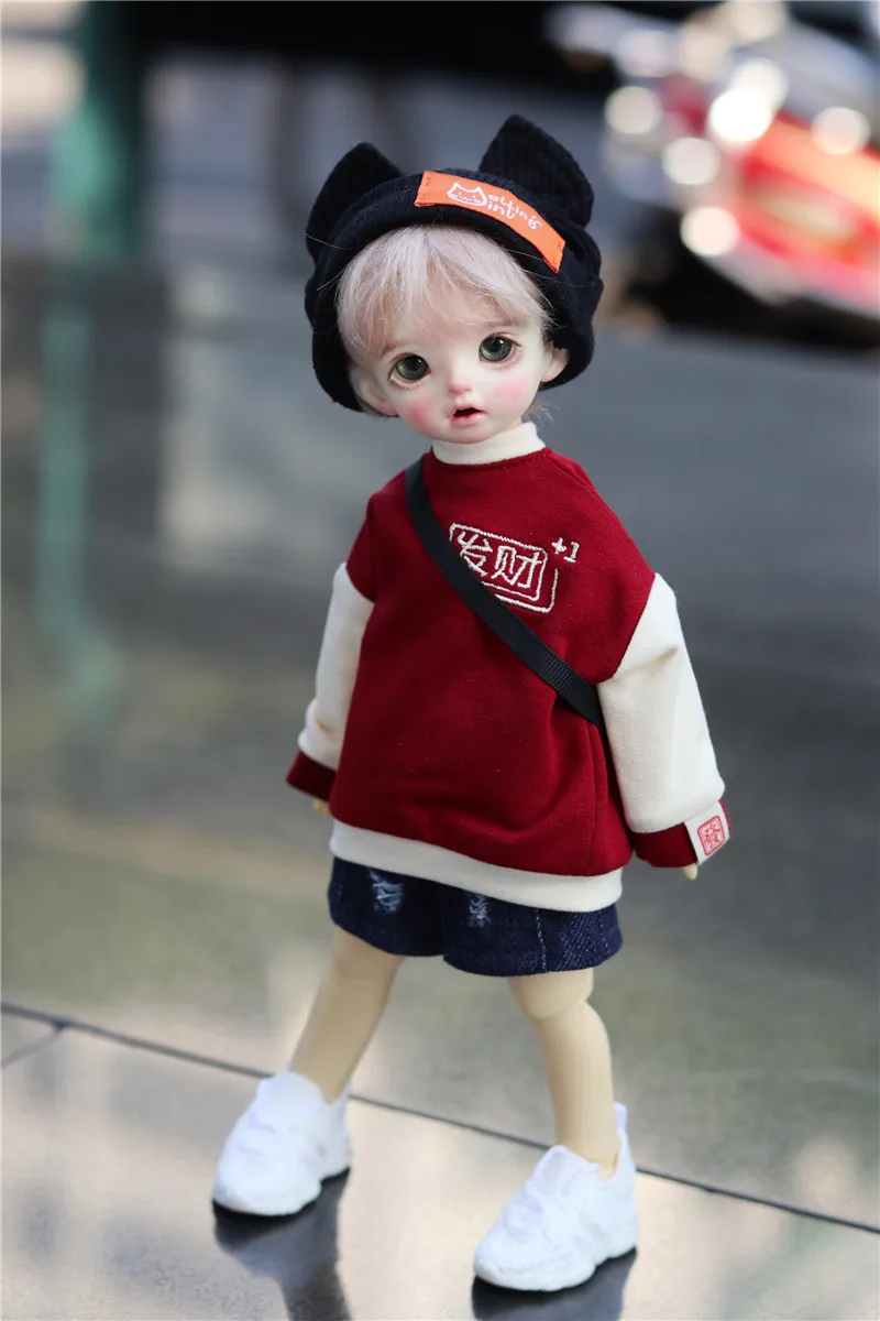BJD doll Clothes Suitable for 1/4, 1/6, MDD Bear Sister Hoodie Tops Bjddoll Accessories