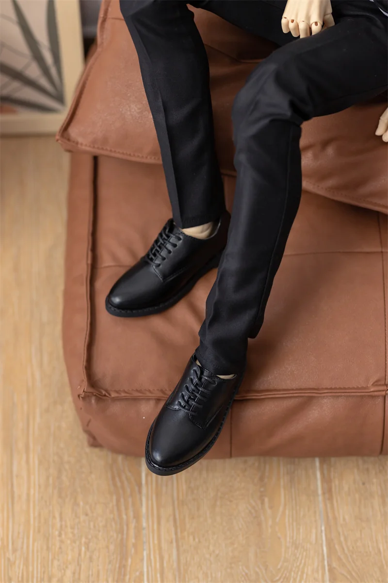 BJD Doll Leather Shoes Boys Pointy Toe Matte Black Glossy Red White In Stock Toys Daily Lace-up Handsome BJD Doll Accessories