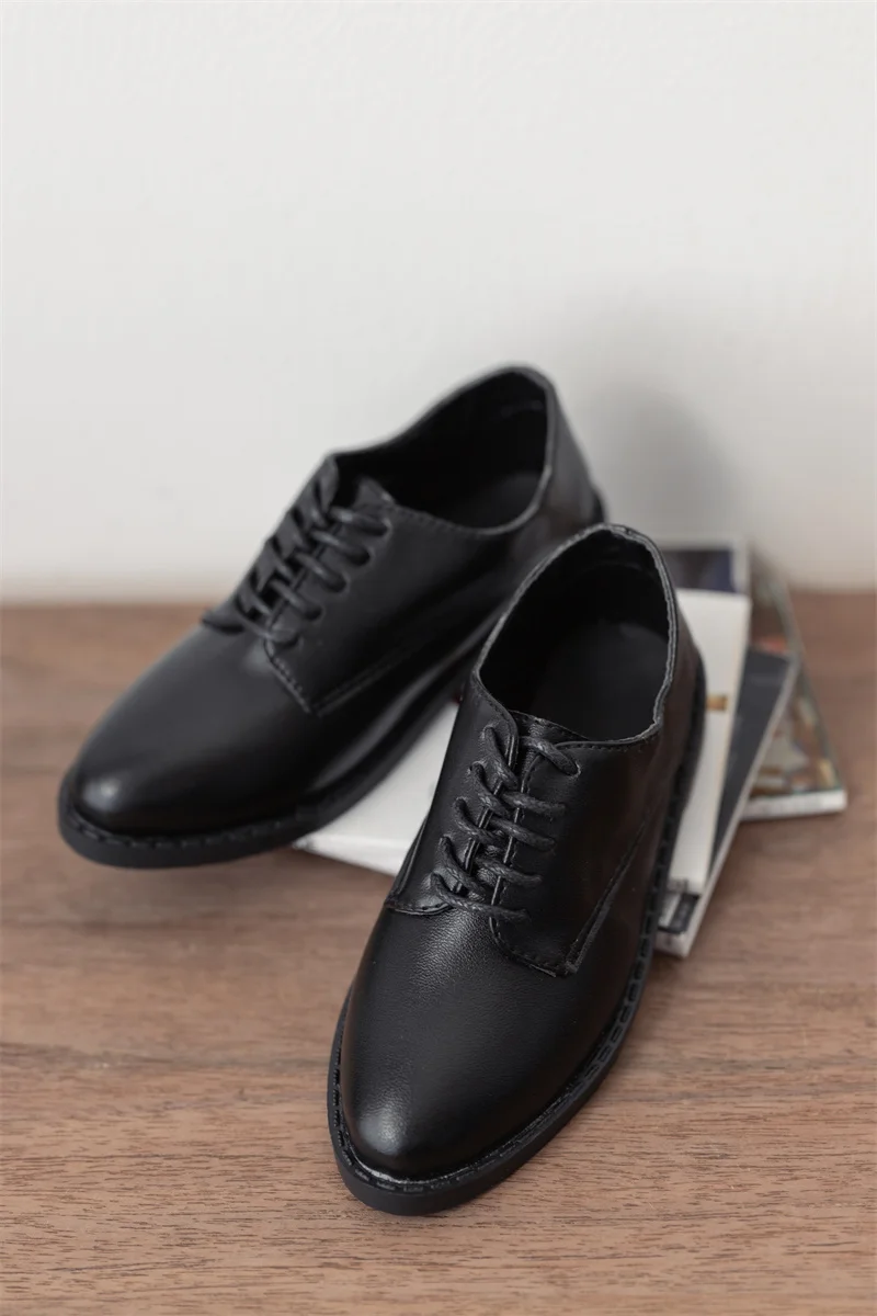 BJD Doll Leather Shoes Boys Pointy Toe Matte Black Glossy Red White In Stock Toys Daily Lace-up Handsome BJD Doll Accessories