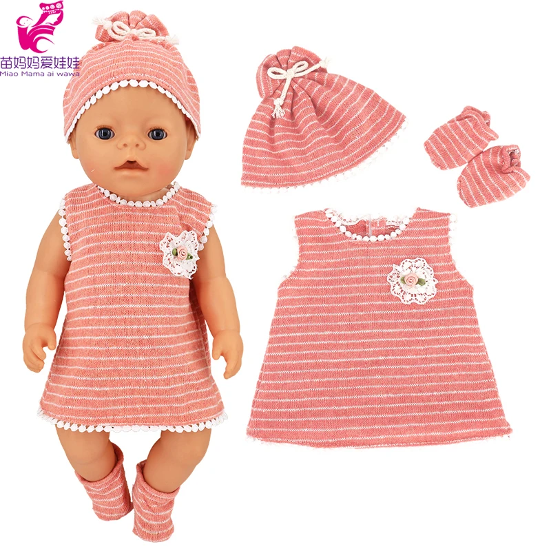 43 Cm Baby Doll Clothes Rompers for 17 Inch Baby Doll Suit Costume Set