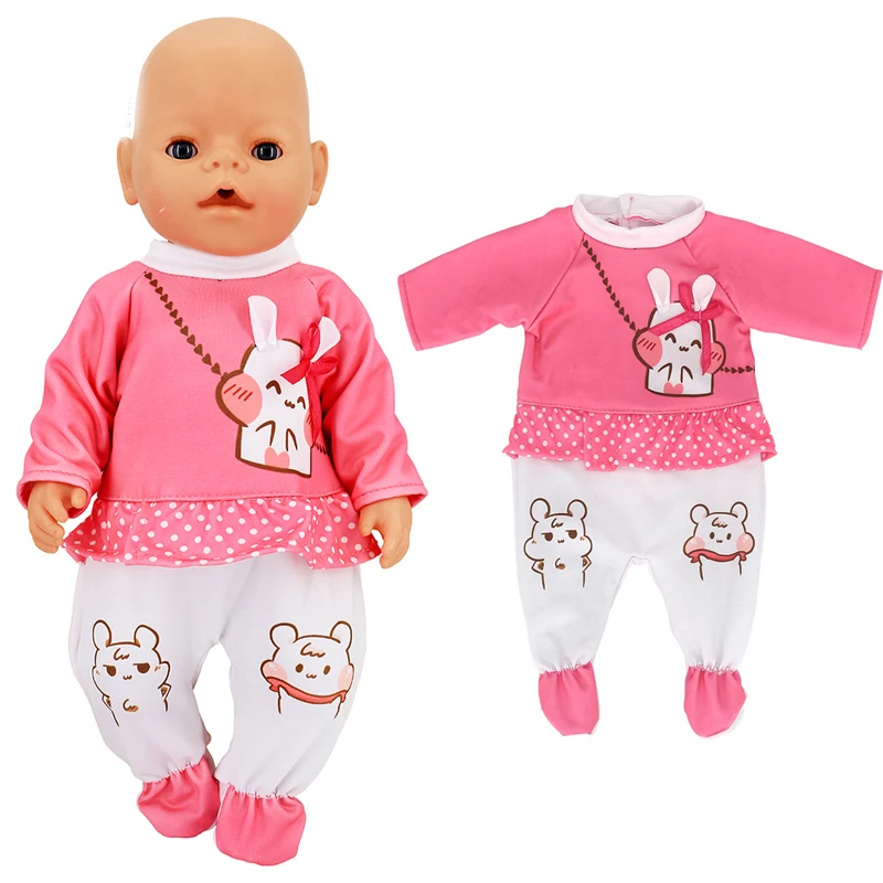 43 Cm Baby Doll Clothes Rompers for 17 Inch Baby Doll Suit Costume Set