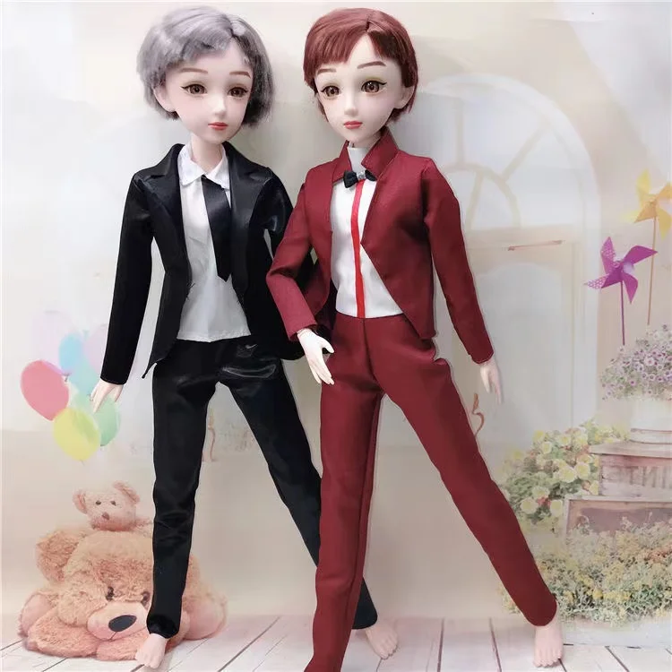 60cm Fahion Handsome Male Bjd Doll Clothes Suit Dress Up Doll Clothes No Doll
