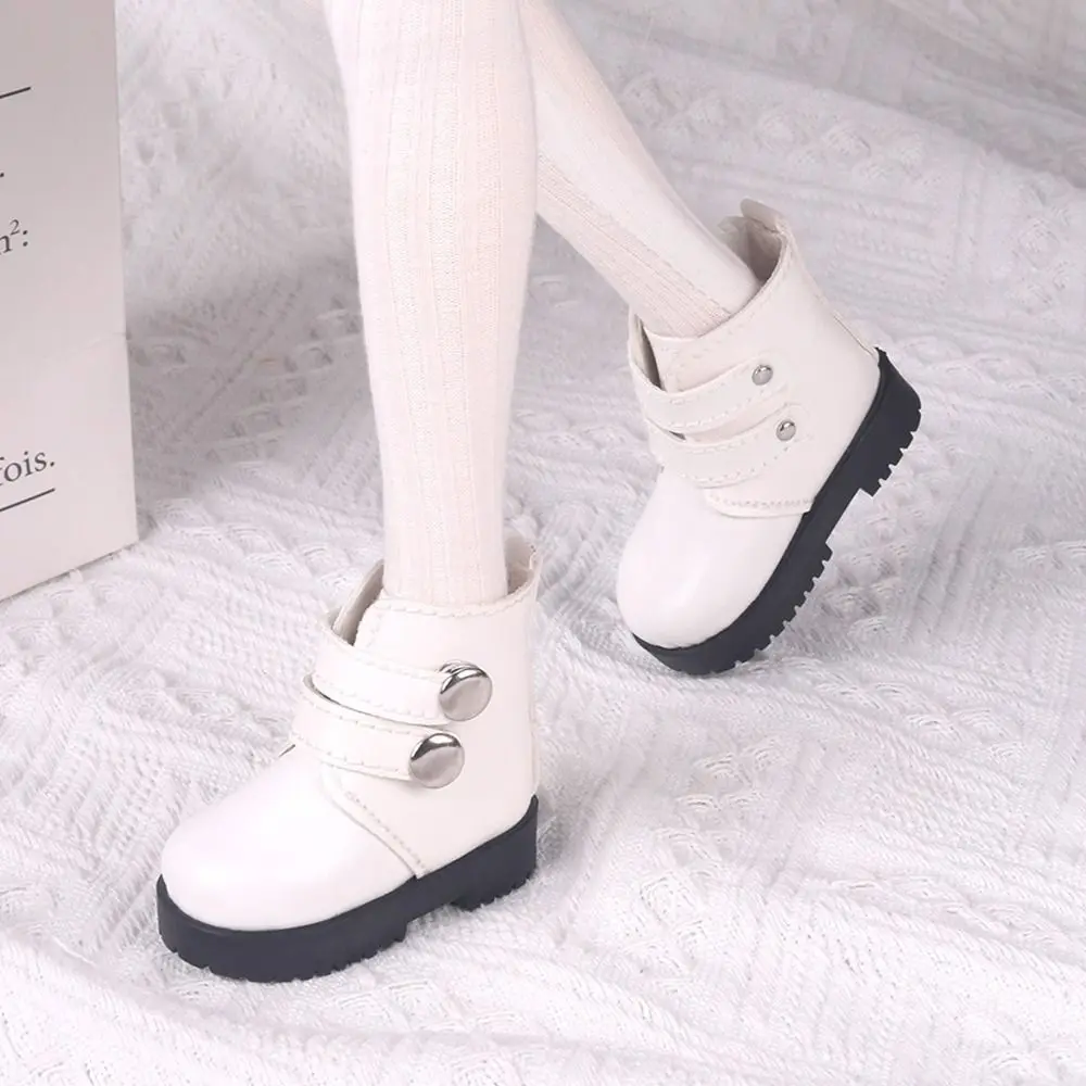 Fashion Bjd Doll Shoes 1/3 Dolls Accessories PU Leather Rivet Boots For 18-inch Doll Clothes 1/6 BJD Doll Wearing Shoes