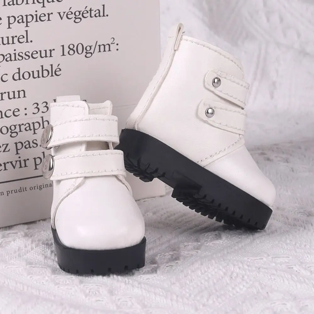 Fashion Bjd Doll Shoes 1/3 Dolls Accessories PU Leather Rivet Boots For 18-inch Doll Clothes 1/6 BJD Doll Wearing Shoes