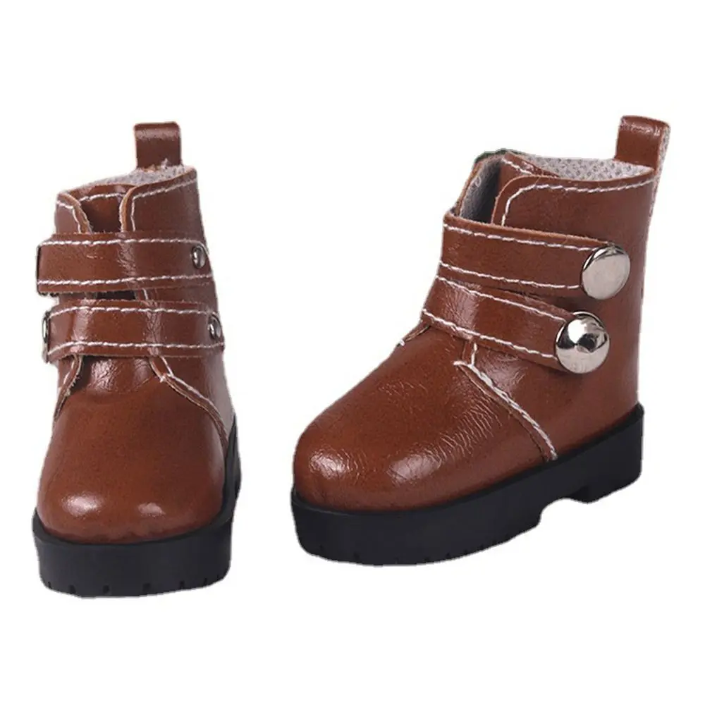 Fashion Bjd Doll Shoes 1/3 Dolls Accessories PU Leather Rivet Boots For 18-inch Doll Clothes 1/6 BJD Doll Wearing Shoes
