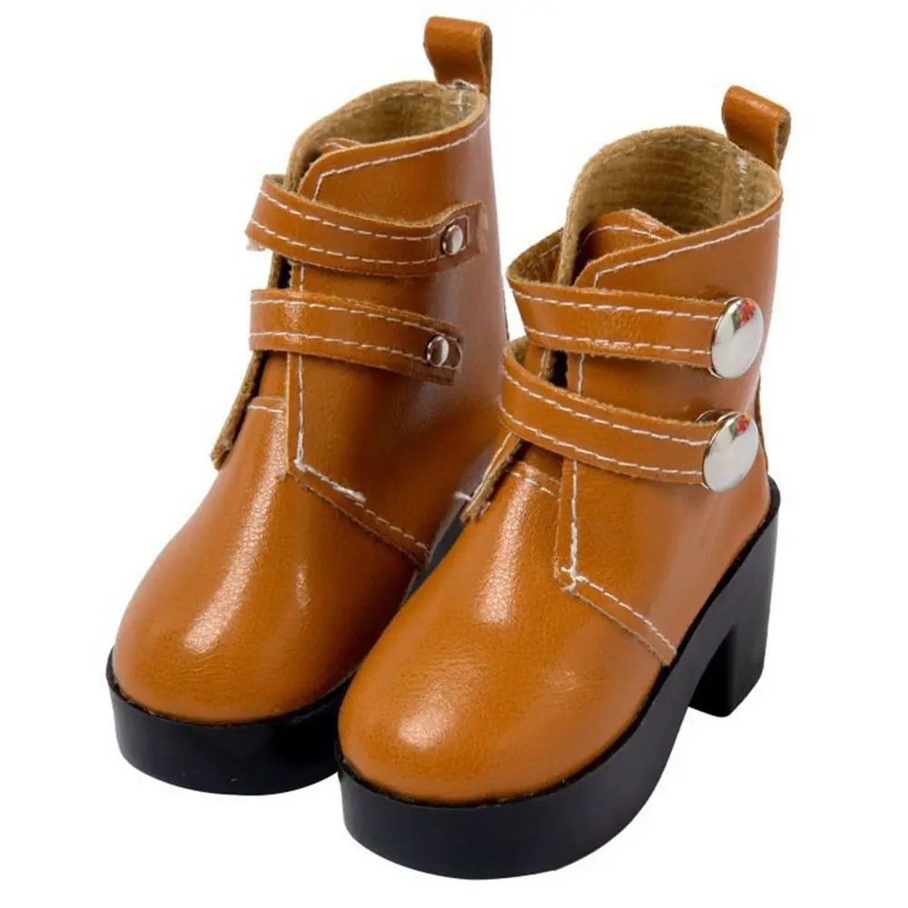 Fashion Bjd Doll Shoes 1/3 Dolls Accessories PU Leather Rivet Boots For 18-inch Doll Clothes 1/6 BJD Doll Wearing Shoes