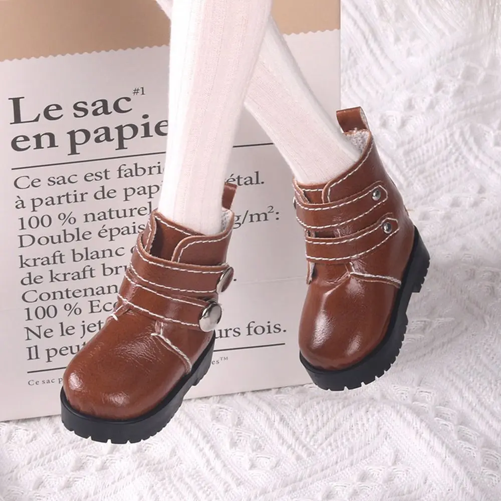 Fashion Bjd Doll Shoes 1/3 Dolls Accessories PU Leather Rivet Boots For 18-inch Doll Clothes 1/6 BJD Doll Wearing Shoes