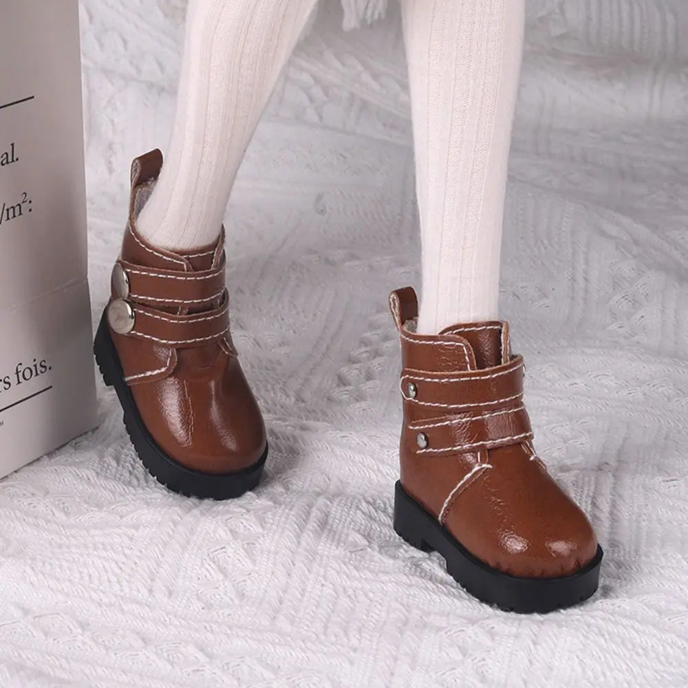 Fashion Bjd Doll Shoes 1/3 Dolls Accessories PU Leather Rivet Boots For 18-inch Doll Clothes 1/6 BJD Doll Wearing Shoes