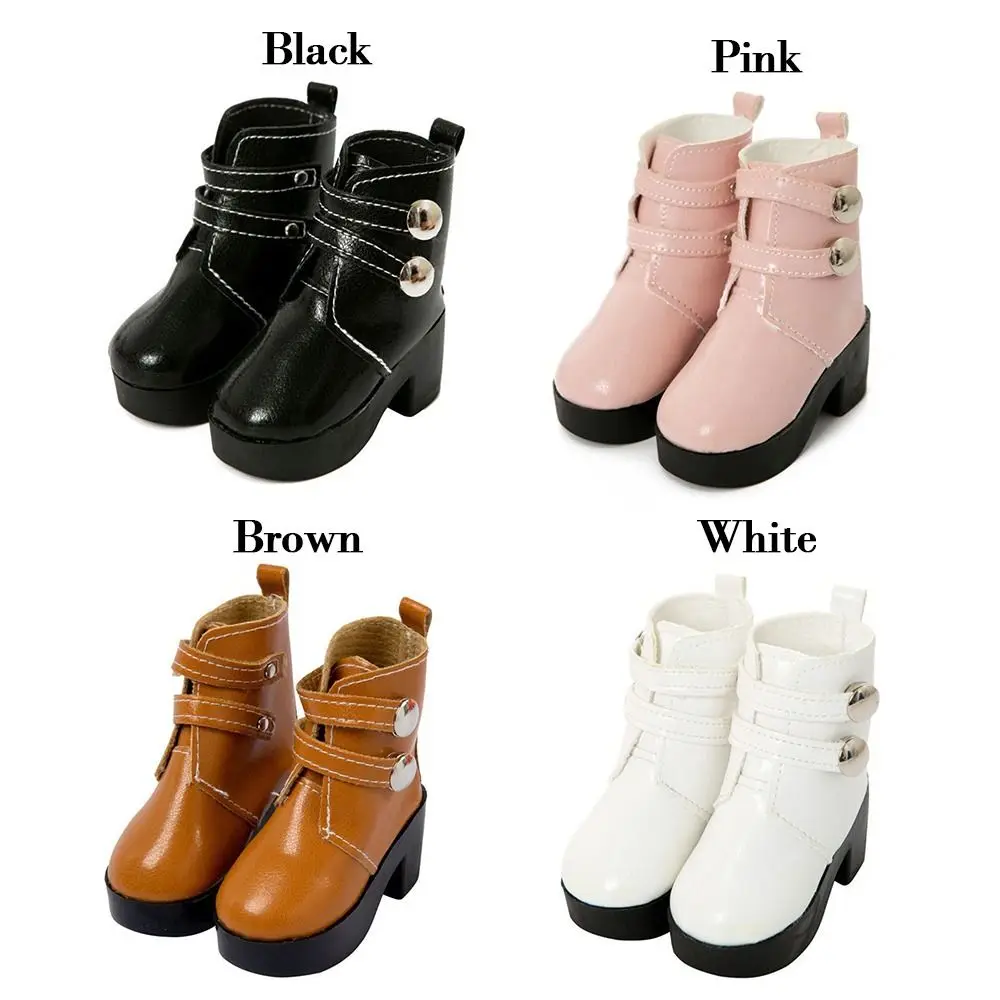 Fashion Bjd Doll Shoes 1/3 Dolls Accessories PU Leather Rivet Boots For 18-inch Doll Clothes 1/6 BJD Doll Wearing Shoes