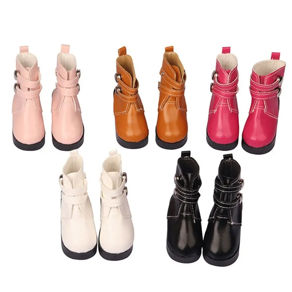 Fashion Bjd Doll Shoes 1/3 Dolls Accessories PU Leather Rivet Boots For 18-inch Doll Clothes 1/6 BJD Doll Wearing Shoes