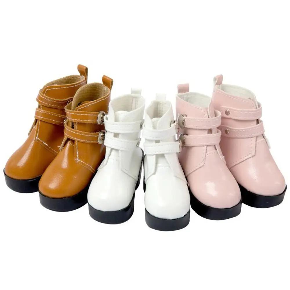 Fashion Bjd Doll Shoes 1/3 Dolls Accessories PU Leather Rivet Boots For 18-inch Doll Clothes 1/6 BJD Doll Wearing Shoes