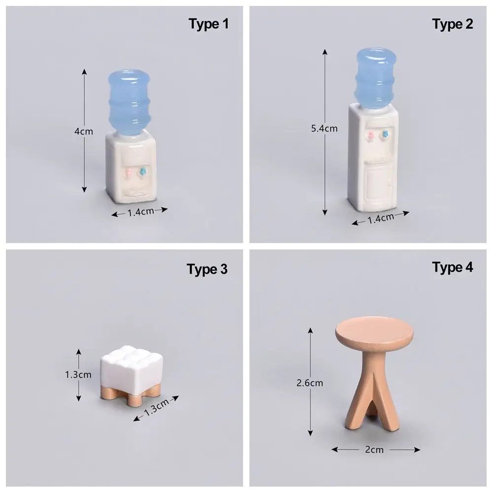 Miniature Dollhouse Furniture Dollhouse Ornament Dolls House Mini Toy Accessories Table chair shafa Model Kids Toy