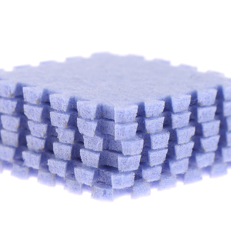 1:12 Dollhouse Miniature DIY Jigsaw Plush Shaggy Carpet Baby Puzzles Playmat Floor Area Rug Playing Mat for Doll House Decor