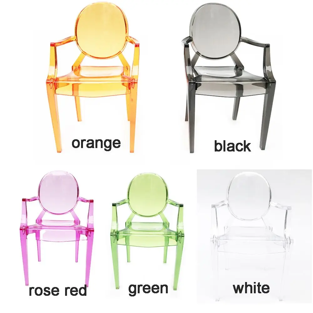 Toys Children Miniature House Decor Dollhouse Furniture 1/6 Doll Armchair Dinning Room Plastic