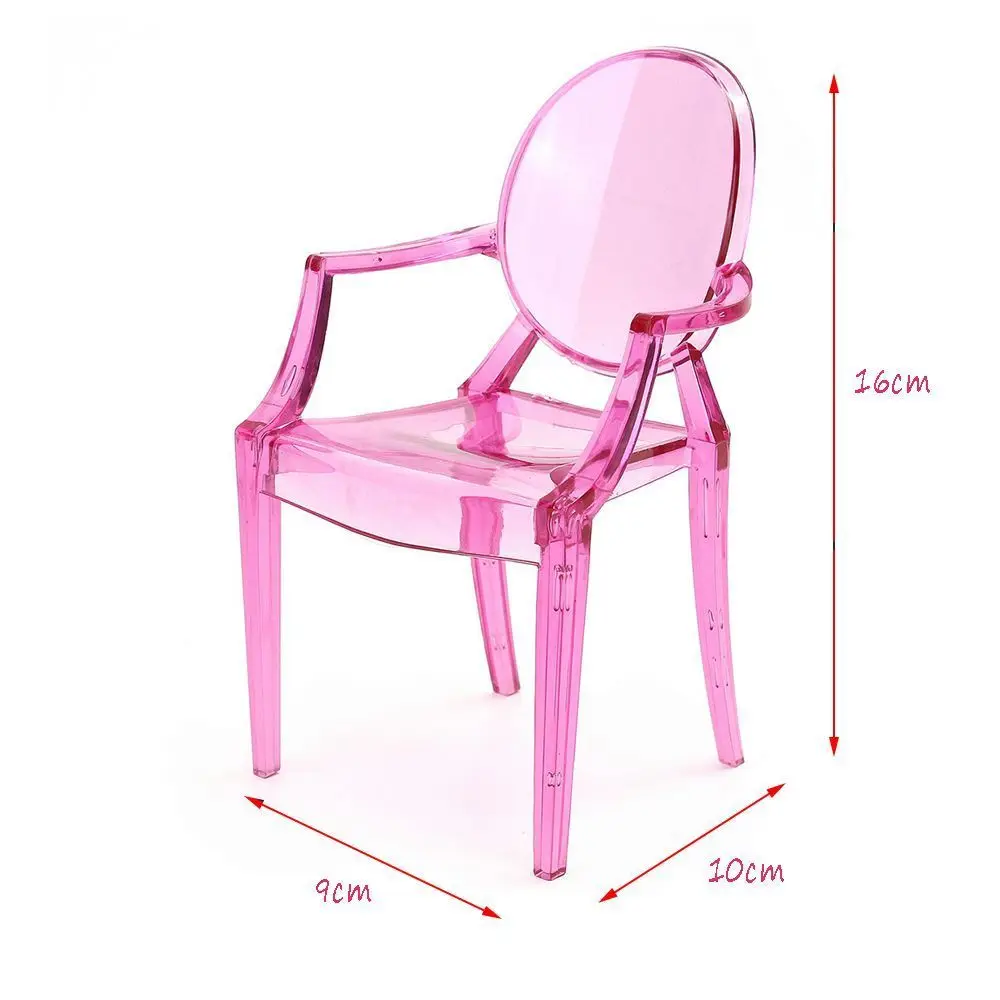 Toys Children Miniature House Decor Dollhouse Furniture 1/6 Doll Armchair Dinning Room Plastic