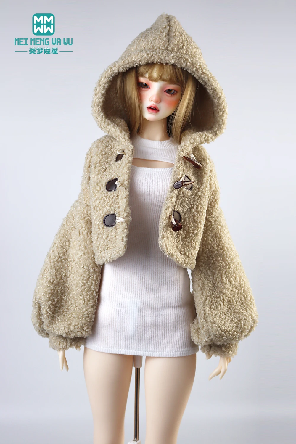 Clothes for Doll Fashion Plush Hooded Jacket for 58-60cm 1/3 BJD Toy Ball Joint Doll DD DDL Doll Toys Gift